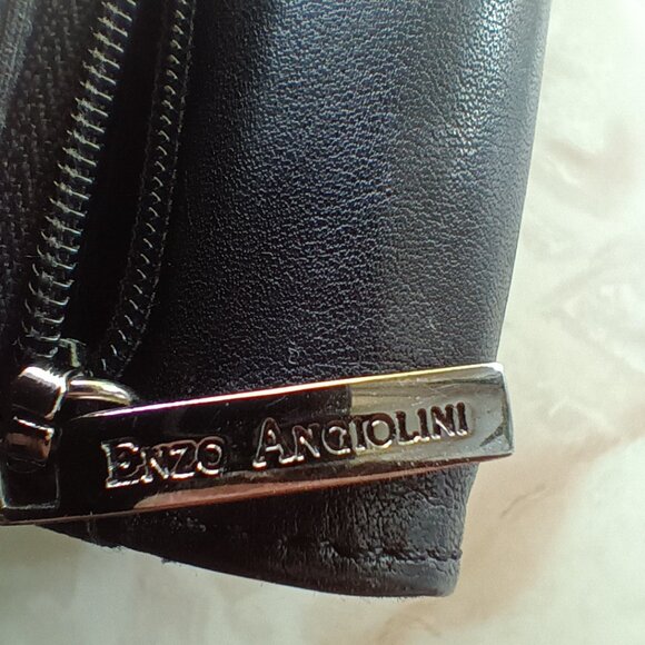 Enzo Angiolini Black Leather Tri-Fold Wallet / Clutch - Picture 5 of 5